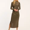Clearance Amarilys Mock Neck Midi Dress Dresses