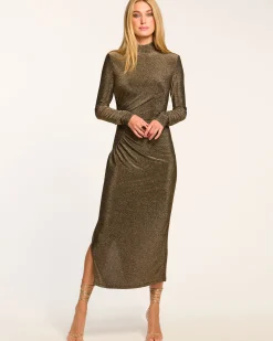 Clearance Amarilys Mock Neck Midi Dress Dresses