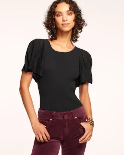 Online Amiel Flutter Sleeve Sweater Tops | Sweaters