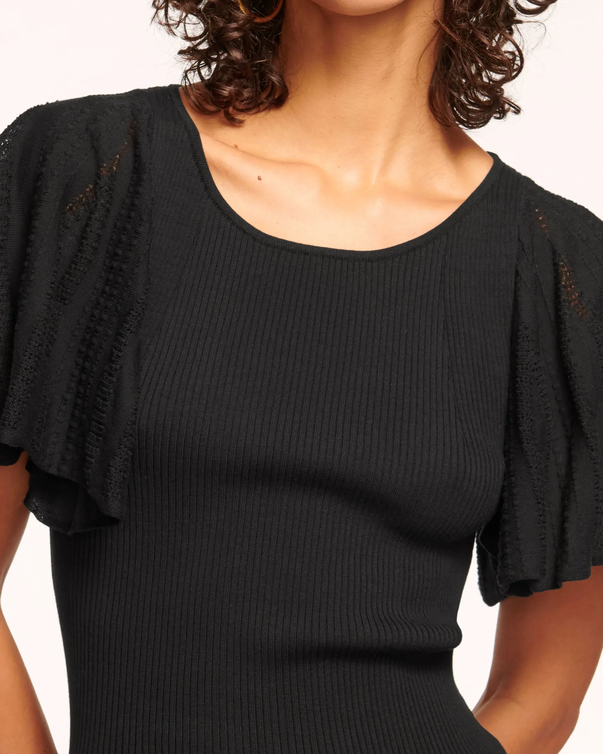 Online Amiel Flutter Sleeve Sweater Tops | Sweaters