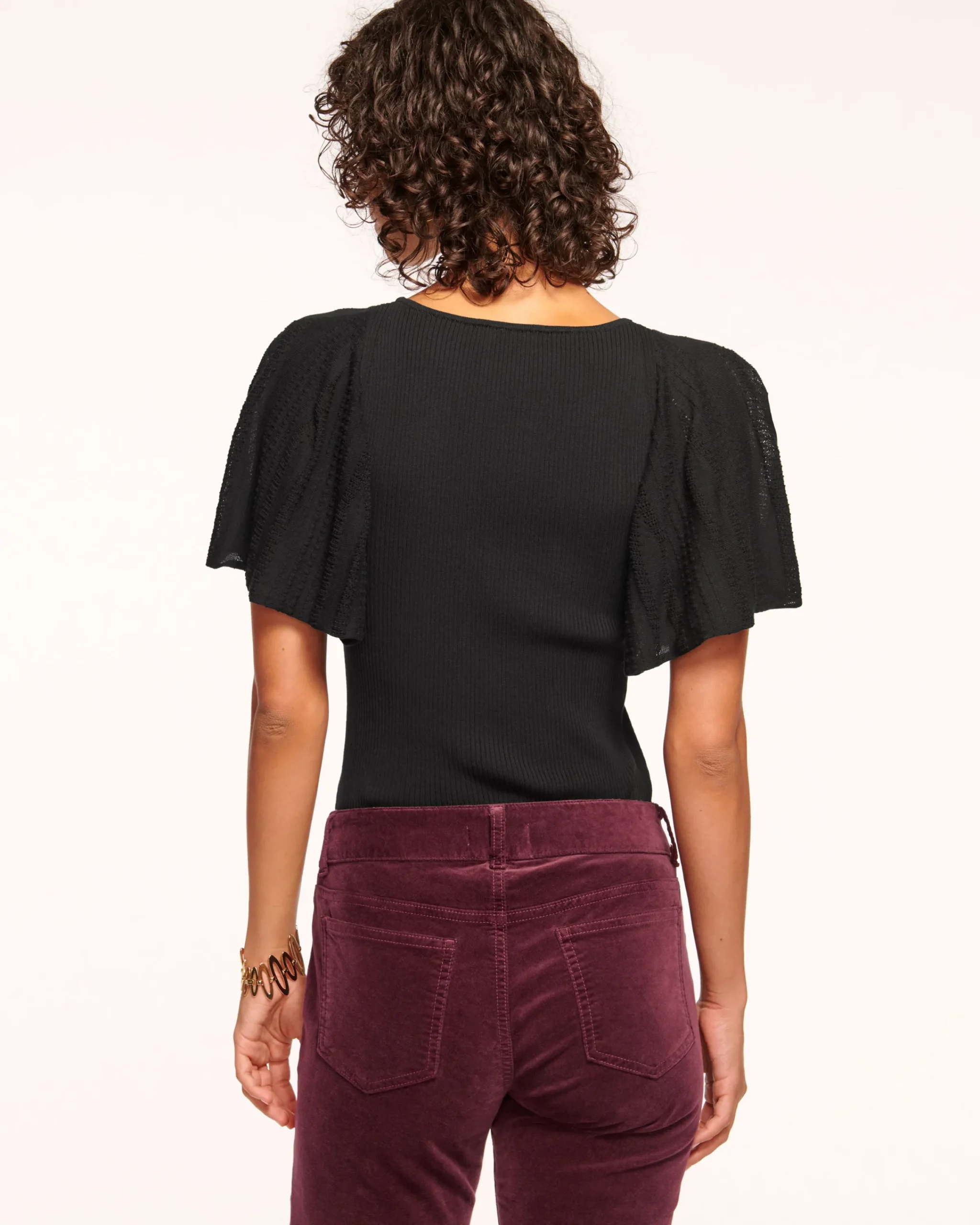 Online Amiel Flutter Sleeve Sweater Tops | Sweaters