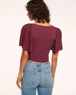 Online Amiel Flutter Sleeve Sweater Tops | Sweaters
