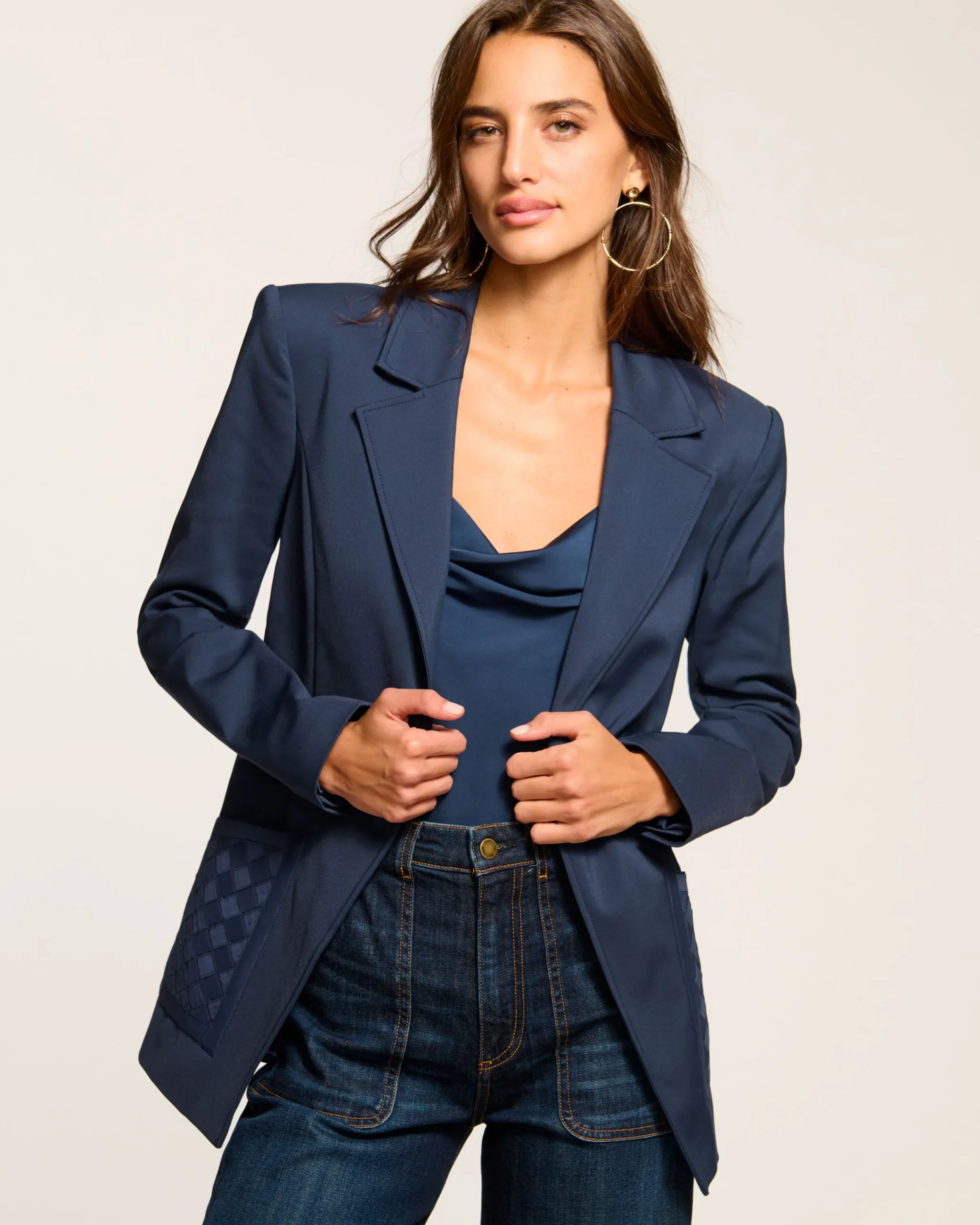 Hot Andrenetta Cotton Blazer Jackets
