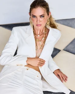 Hot Andrenetta Cotton Blazer Jackets