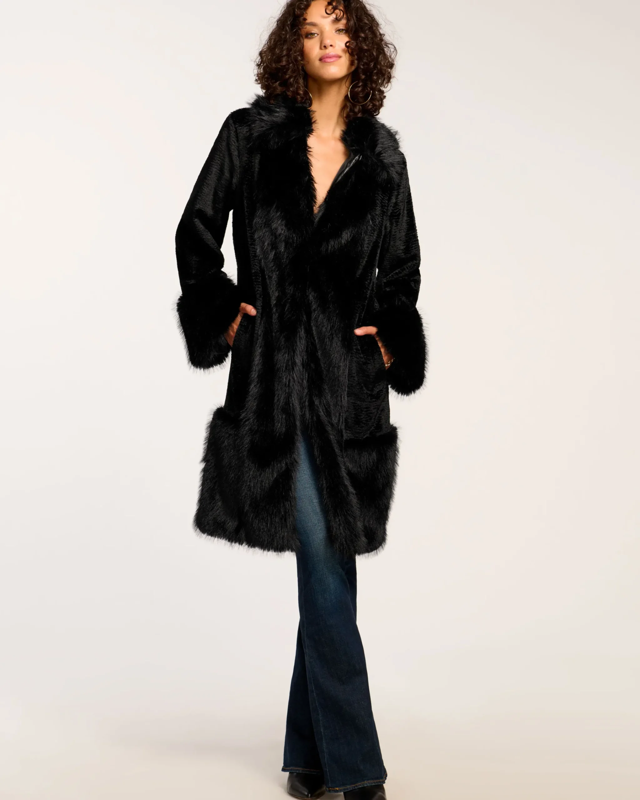 Clearance Archie Faux Fur Coat Jackets