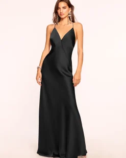 New Caspe V-Neck Gown Dresses