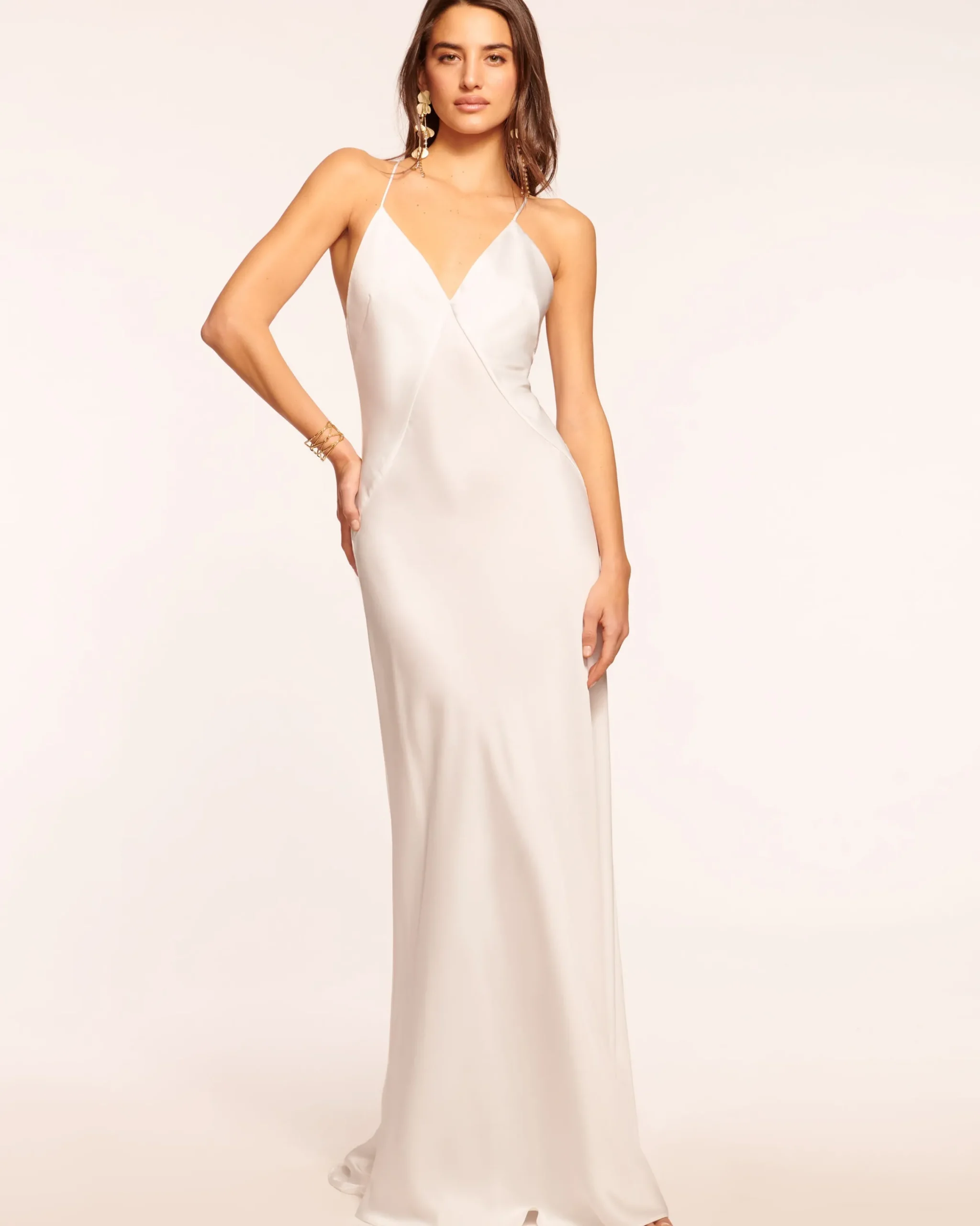 New Caspe V-Neck Gown Dresses