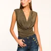 Online Consuela Sparkle Cowl Neck Top Tops