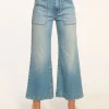 Clearance Cropped Clifford Wide Leg Jean Denim | Bottoms