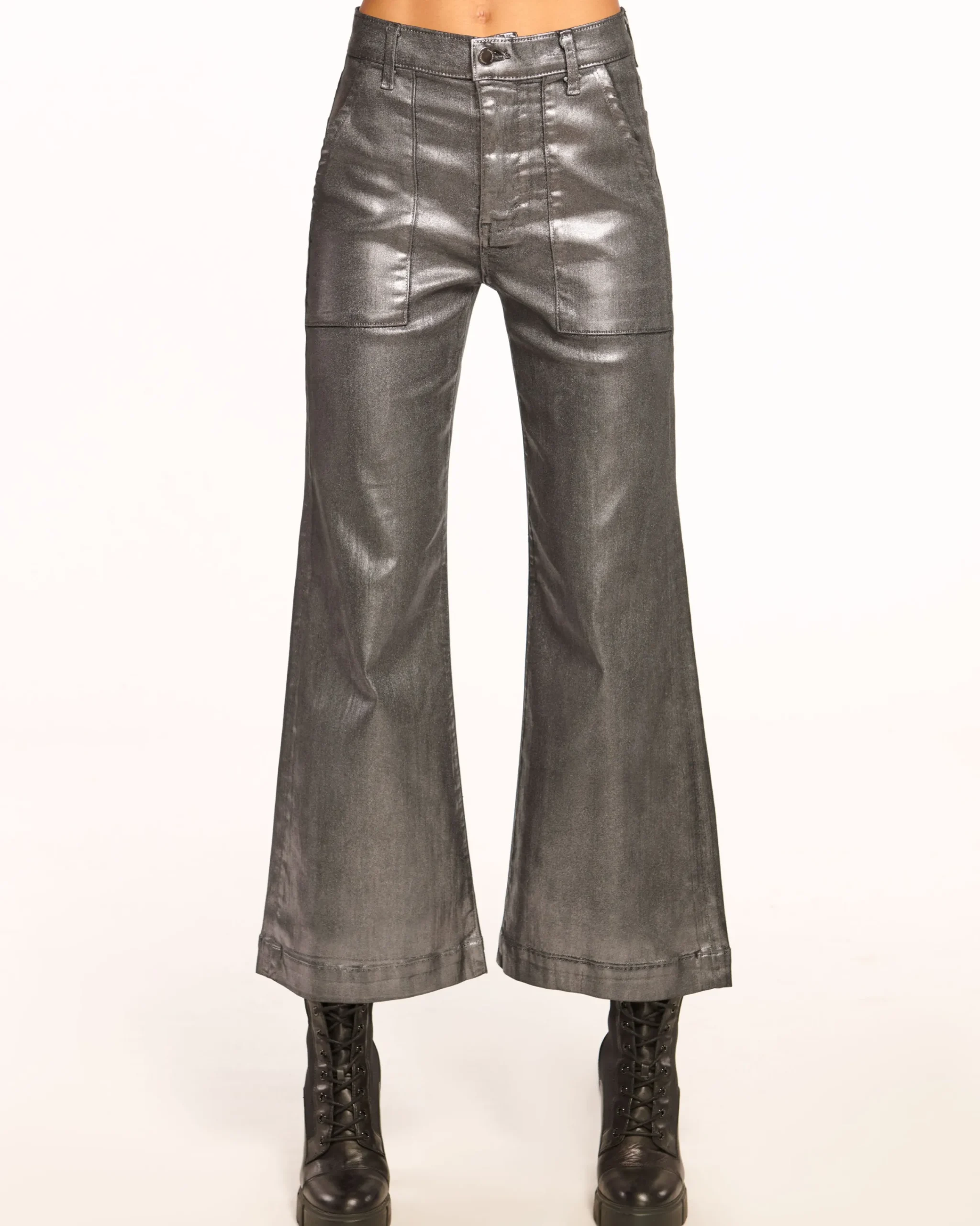 Clearance Cropped Metallic Clifford Jean Denim | Bottoms