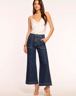 Sale Cropped Theodora Wide Leg Jean Denim | Bottoms