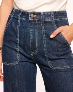 Sale Cropped Theodora Wide Leg Jean Denim | Bottoms