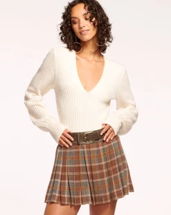 Best Derrick Pleated Belted Mini Skirt Bottoms