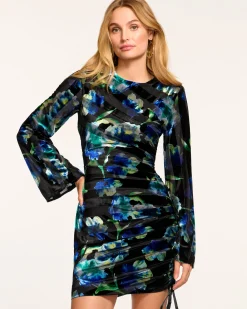 Discount Dexter Ruched Long Sleeve Mini Dress Dresses