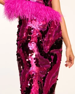 Fashion Donnelly Sequin Midi Skirt Bottoms