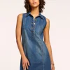 Discount Donnie Relaxed Denim Mini Dress Dresses | Denim