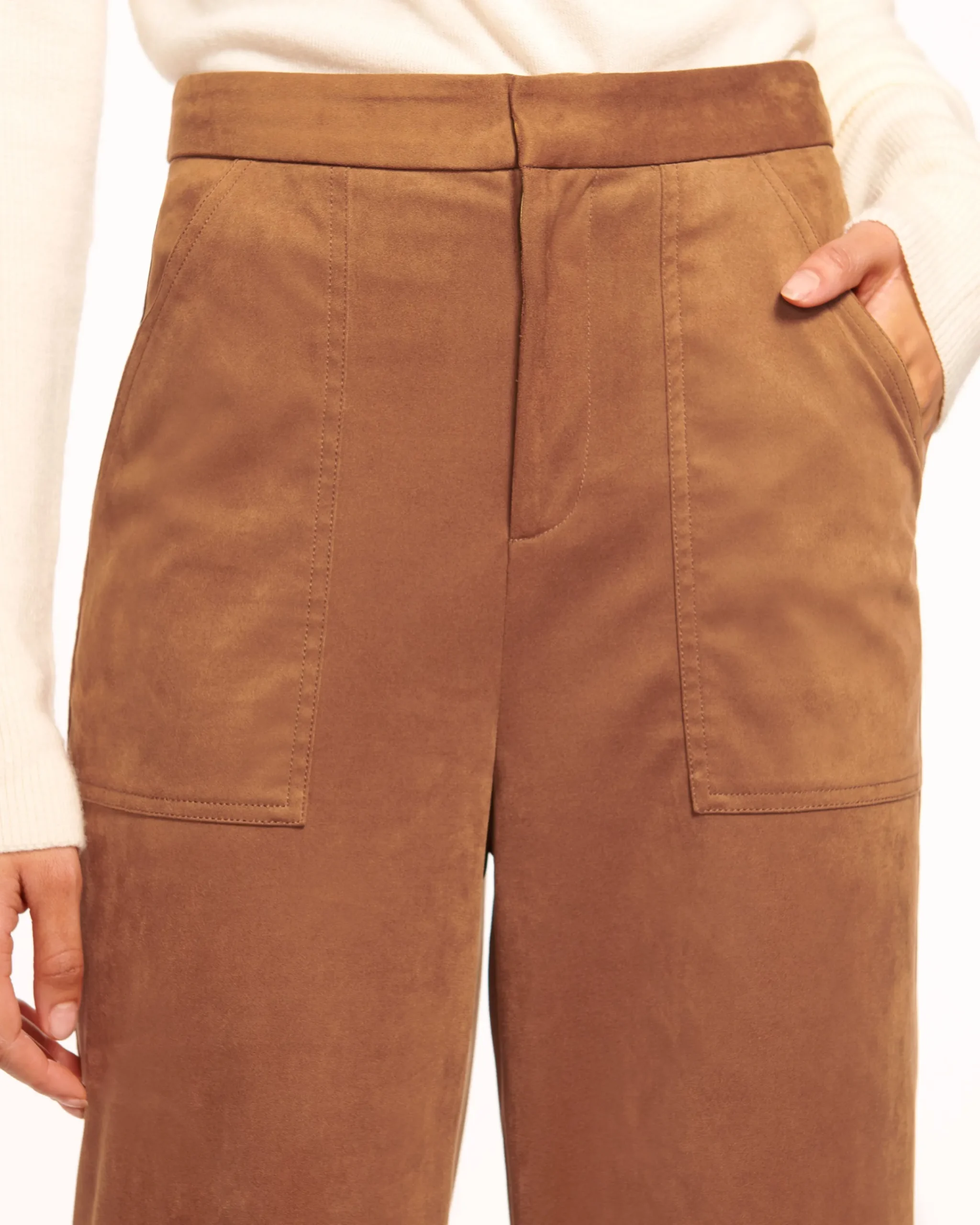 Outlet Edwina Faux Suede Trouser Bottoms