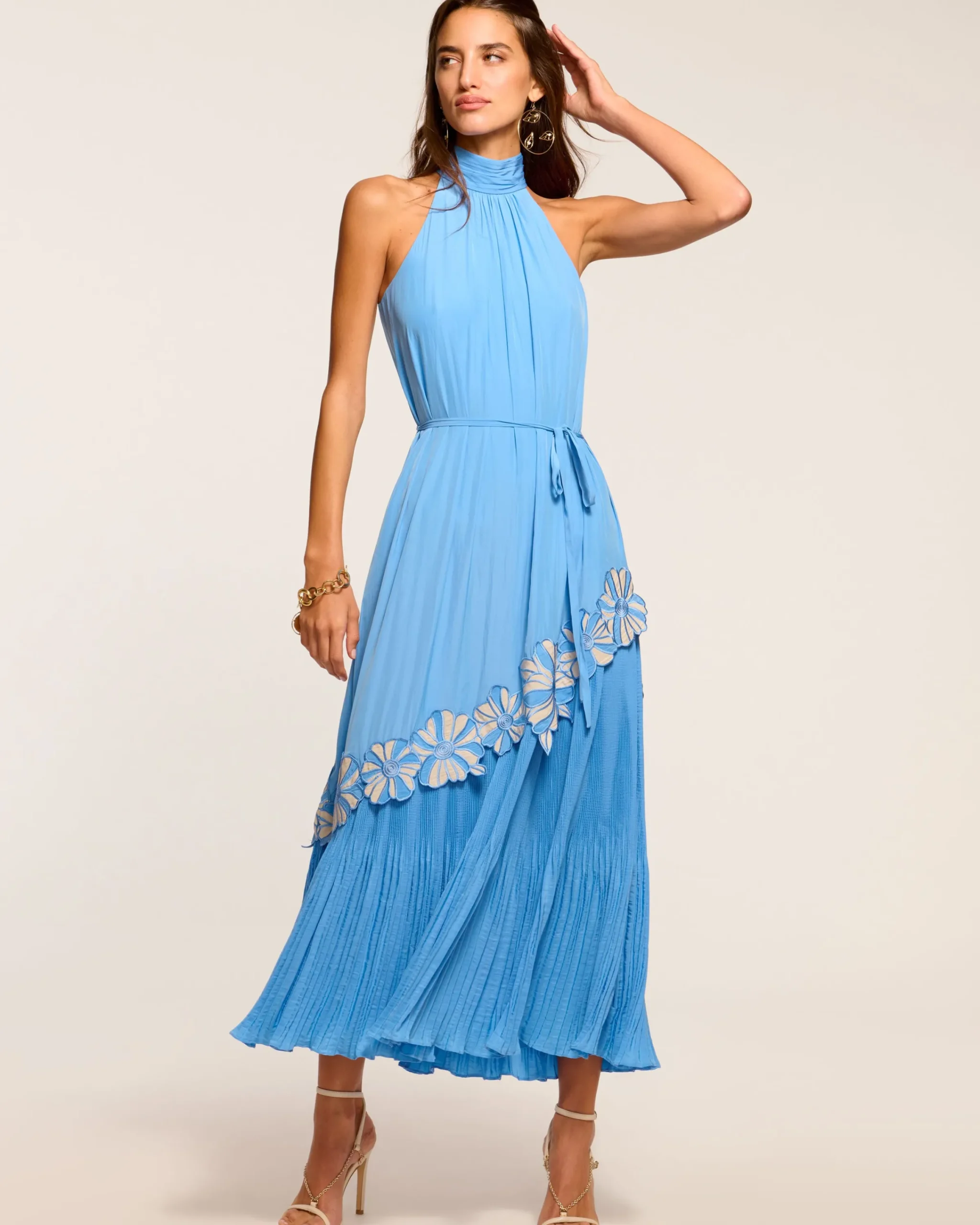 Sale Eleah Embellished High Neck Maxi Dress Dresses