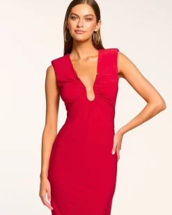 Sale Elena Ruched Midi Dress Dresses
