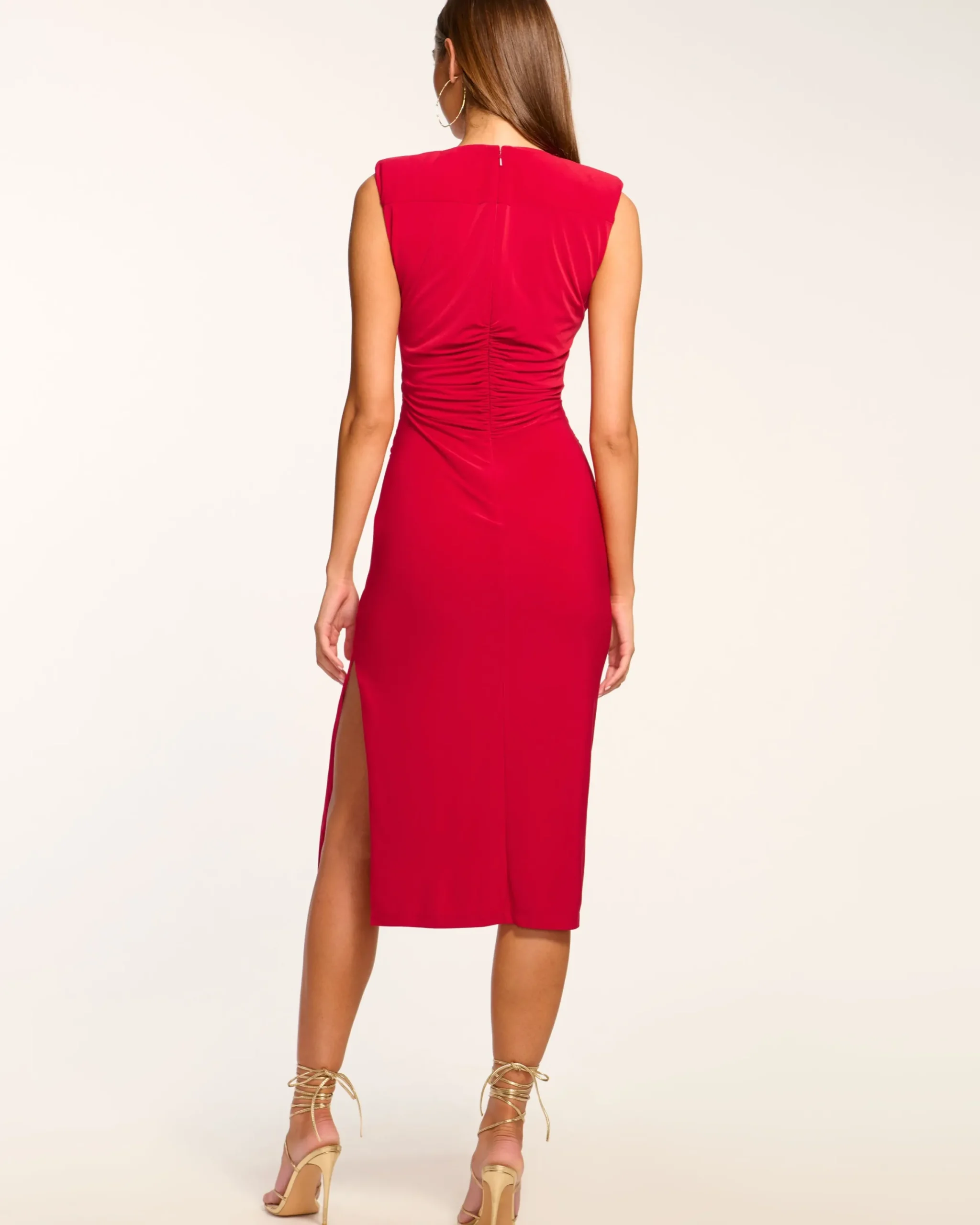 Sale Elena Ruched Midi Dress Dresses
