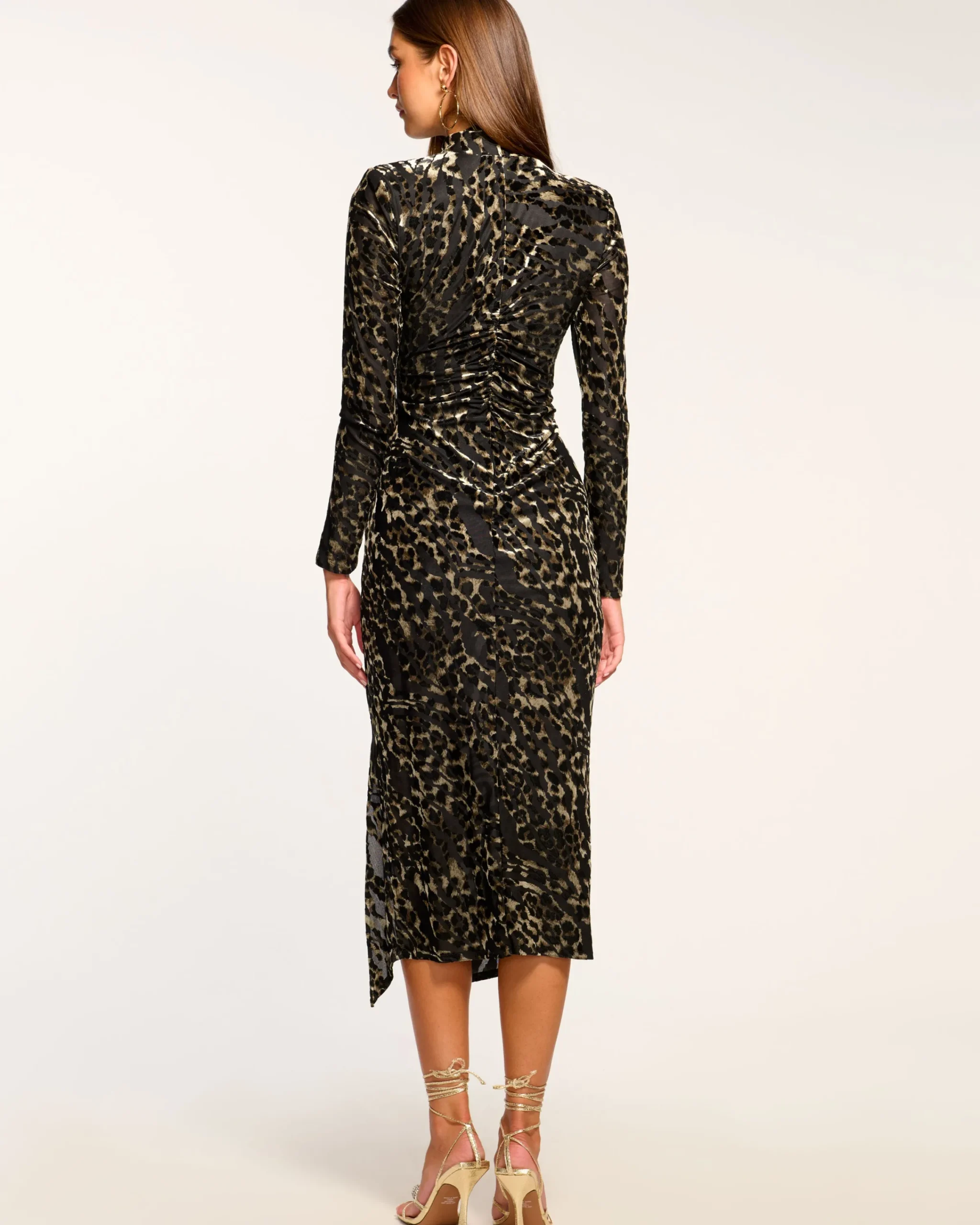 Sale Eveline Mock Neck Midi Dress Dresses