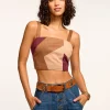 Hot Finnley Patchwork Faux Suede Crop Top Tops