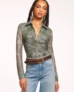 Hot Hamilton Mesh Long Sleeve Top Tops