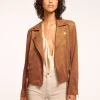 Outlet Henrietta Faux Suede Motorcycle Jacket Jackets