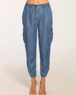 Sale Huc Cropped Cargo Jogger Bottoms