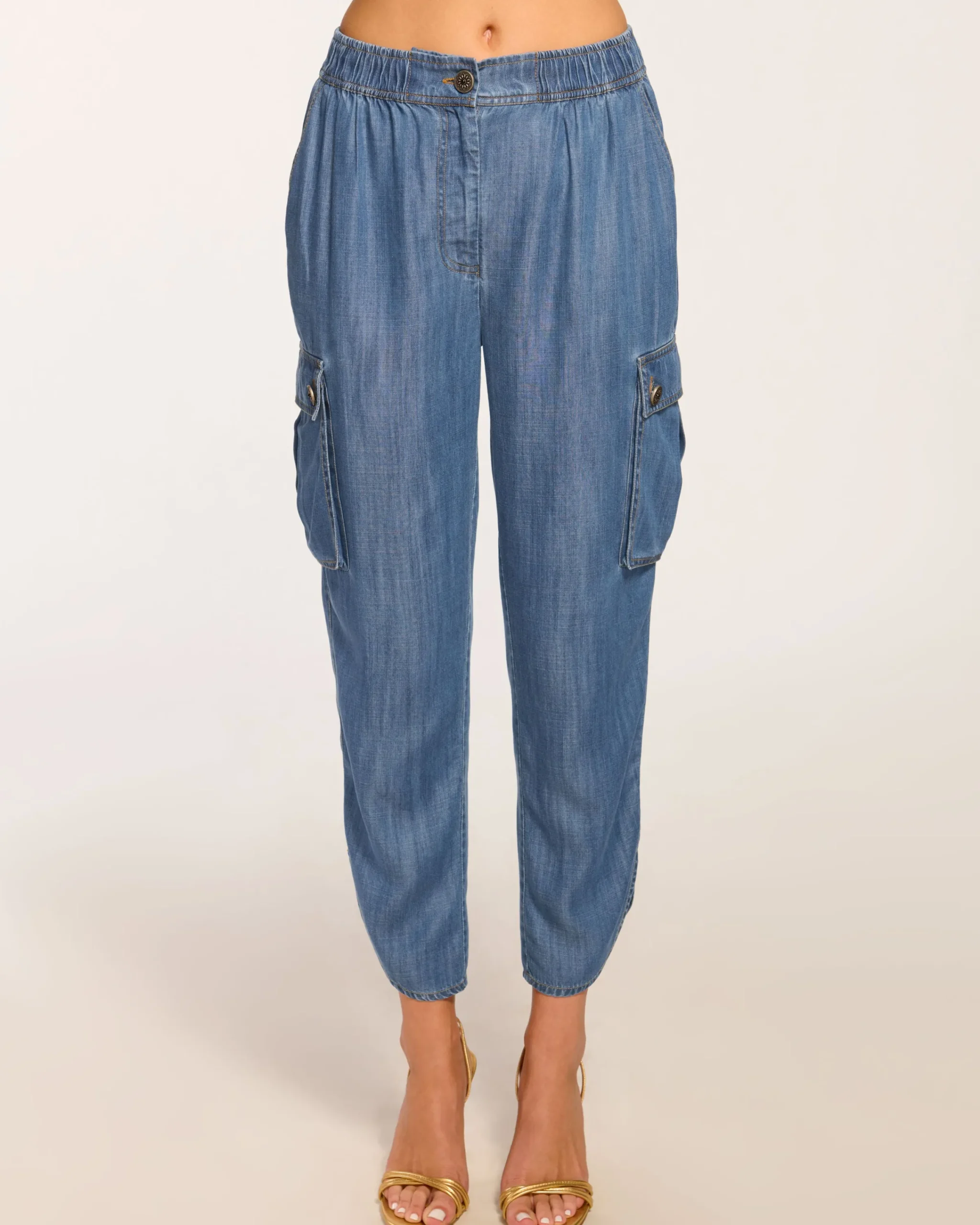 Sale Huc Cropped Cargo Jogger Bottoms