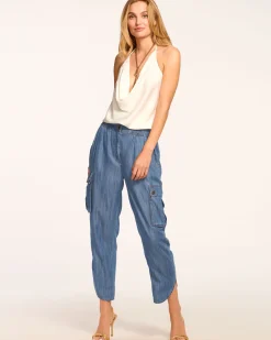Sale Huc Cropped Cargo Jogger Bottoms