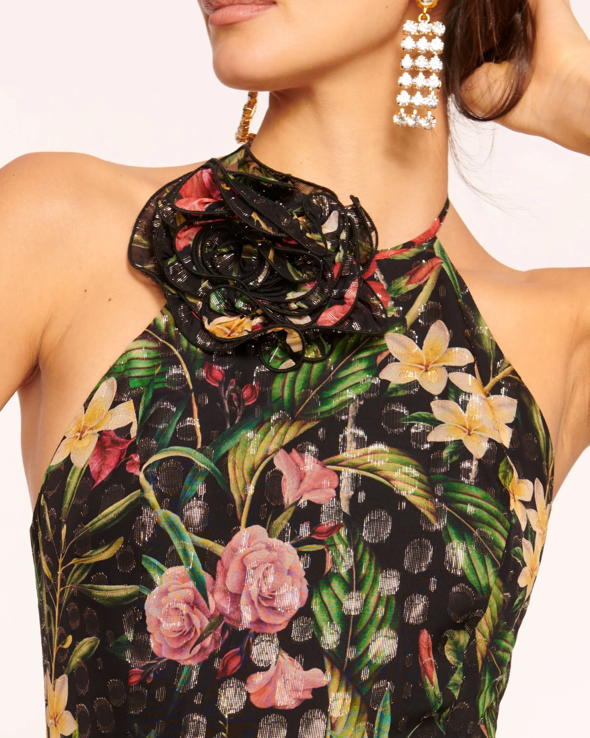 Discount Idella Ruffle Halter Gown Dresses