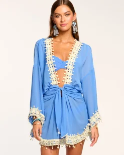 New Jamie Embellished Coverup Mini Dress Swim & Coverups