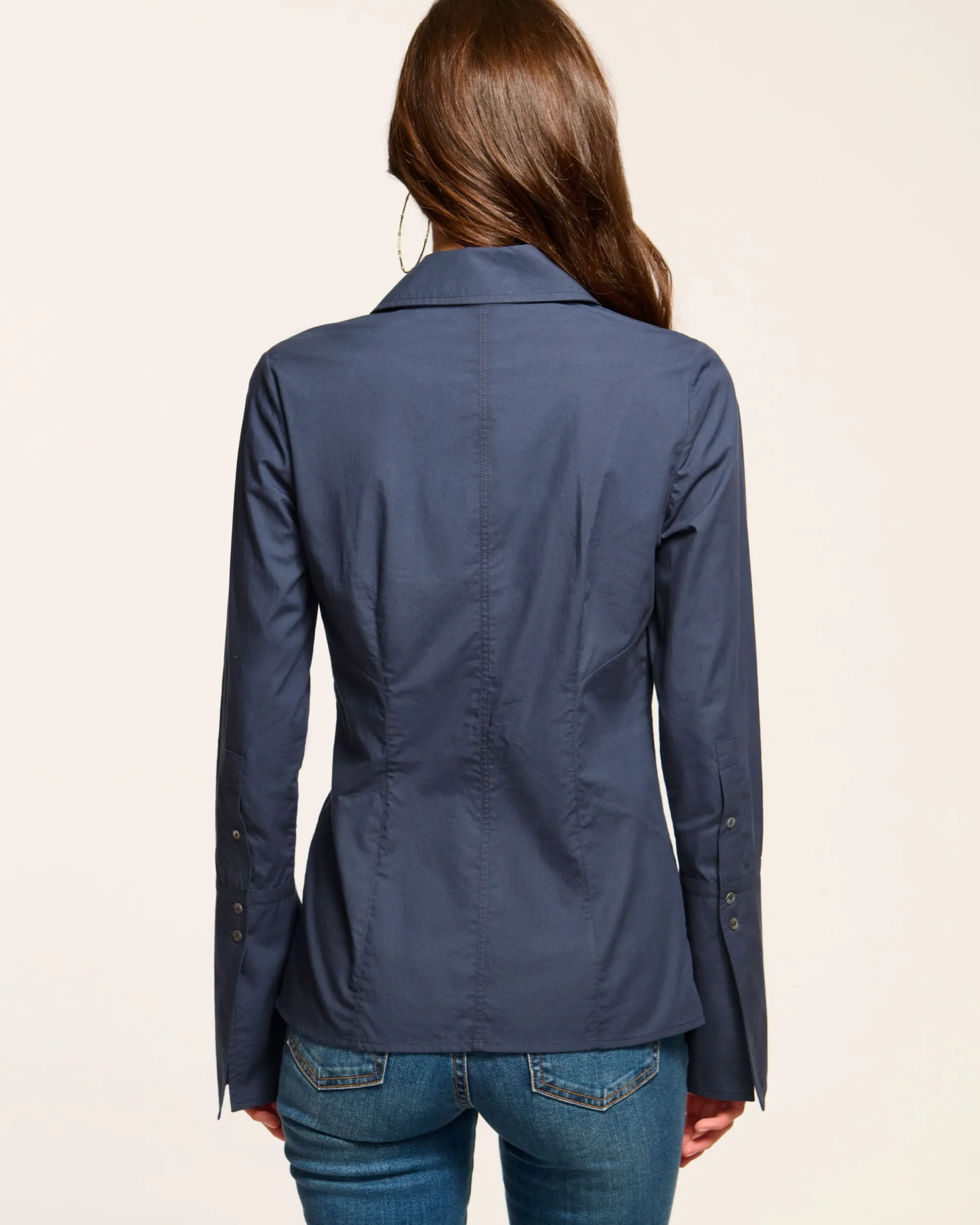 Discount Jay Tailored Cotton Poplin Top Tops