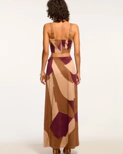 Online Jeannie Patchwork Faux Suede Skirt Bottoms