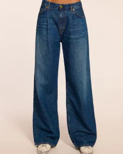 Fashion Kailani Pleated Low-Rise Jean Denim | Bottoms
