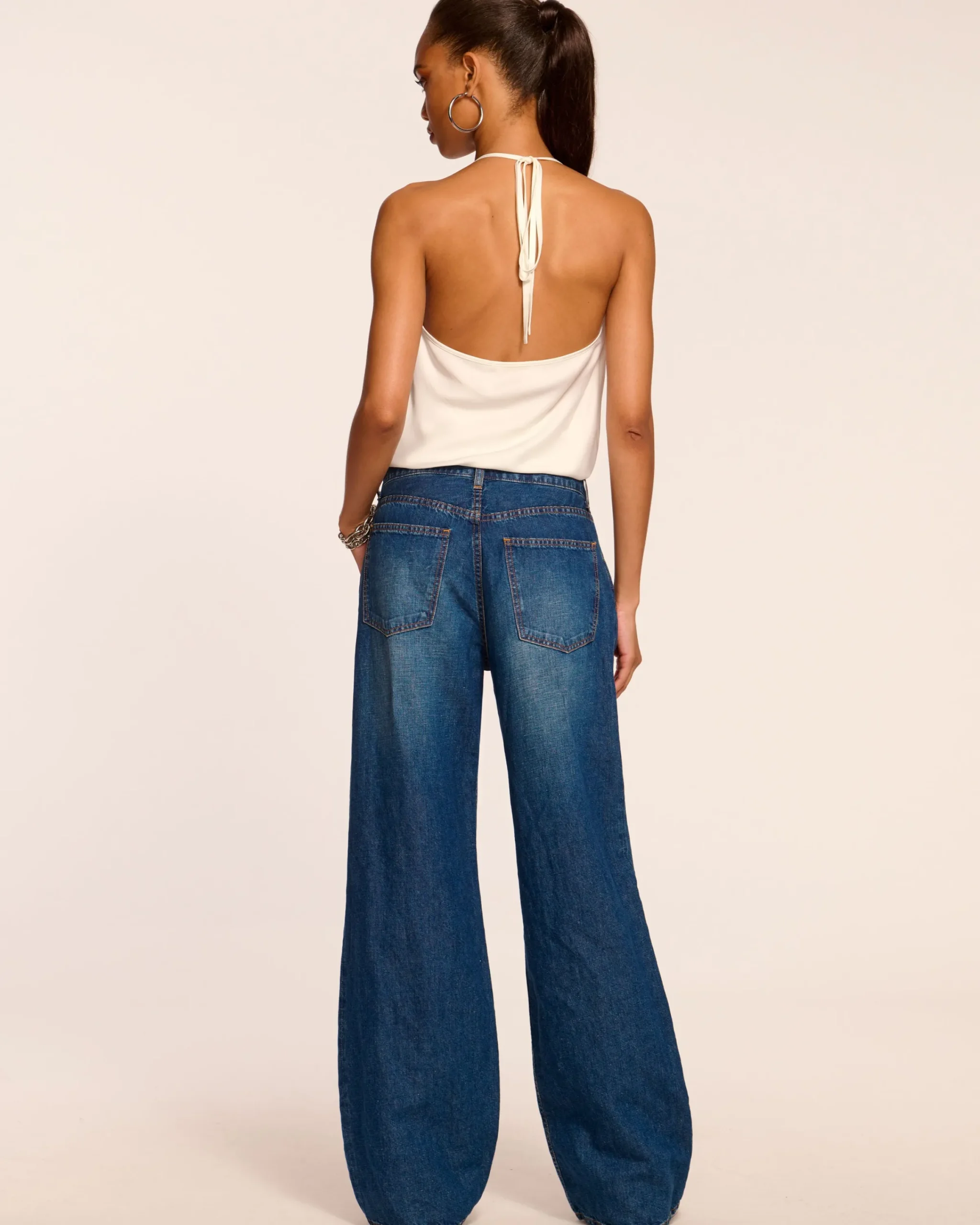 Fashion Kailani Pleated Low-Rise Jean Denim | Bottoms