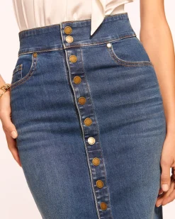 New Karter High Waisted Denim Skirt Denim | Bottoms