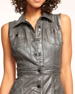 Outlet Katalina Metallic Denim Dress Dresses | Denim