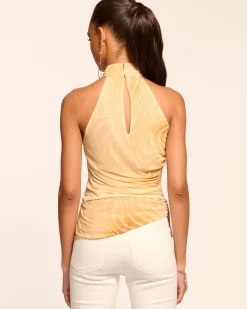 Hot Kemeisha Ruched Halter Top Tops