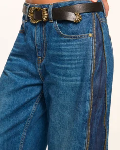 Sale Kianna Low-Rise Zipper Jean Denim | Bottoms