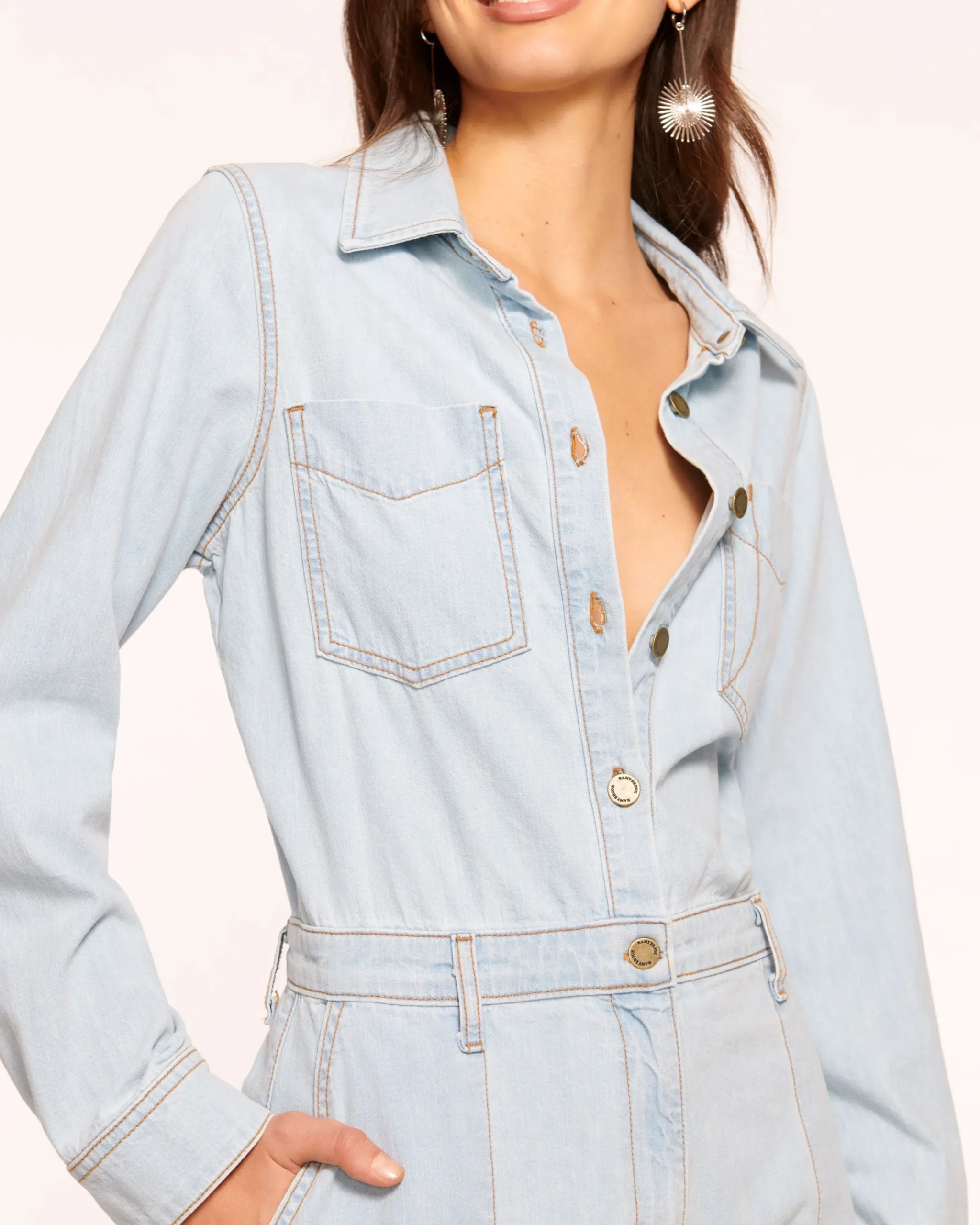 Best Lavinia Relaxed Denim Romper Denim | Jumpsuits