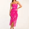 Fashion Leonard Strapless Midi Dress Dresses