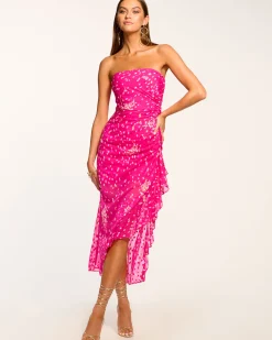 Fashion Leonard Strapless Midi Dress Dresses