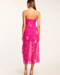 Fashion Leonard Strapless Midi Dress Dresses