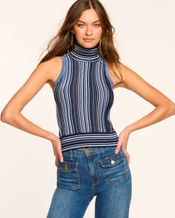 Fashion Leonie Sleeveless Knit Turtleneck Tops | Sweaters