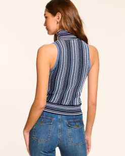 Fashion Leonie Sleeveless Knit Turtleneck Tops | Sweaters