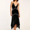 Discount Louisa Velvet Midi Slip Dress Dresses