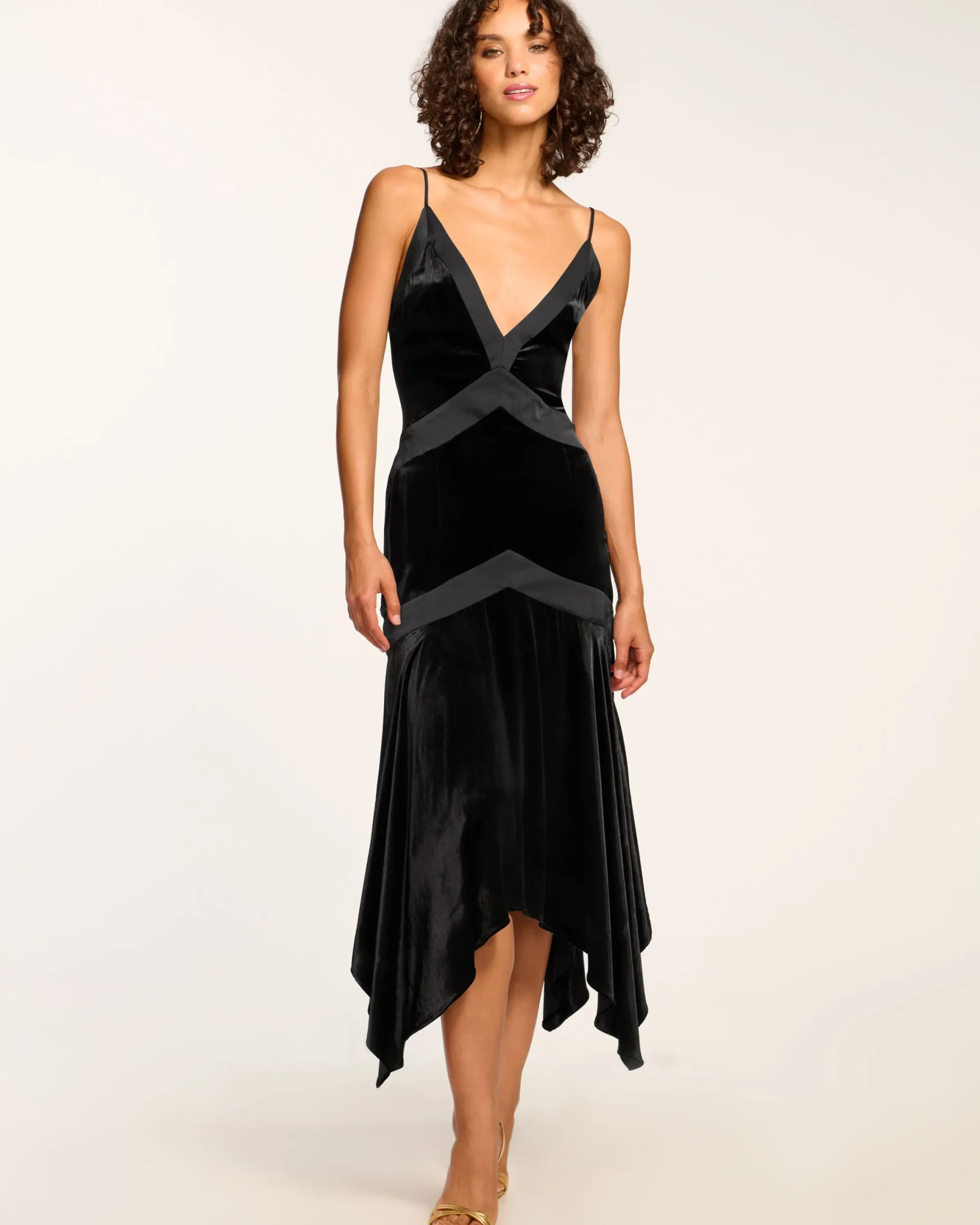 Discount Louisa Velvet Midi Slip Dress Dresses