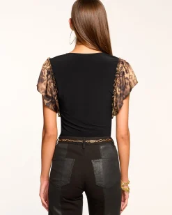 Best Lysette V-Neck Flutter Sleeve Top Tops